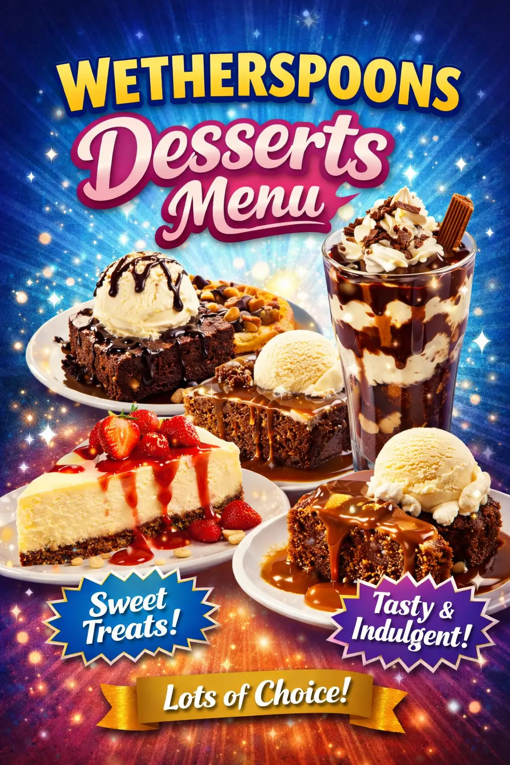 wetherspoon dessert menu 