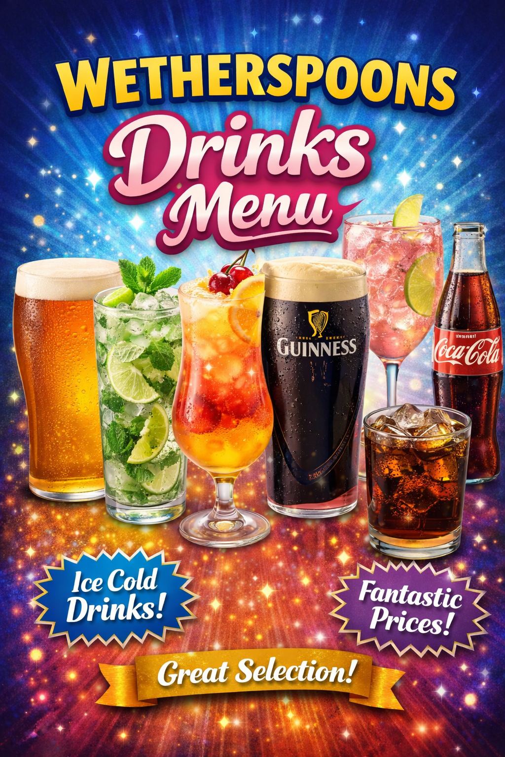 wetherspoon drinks menu 