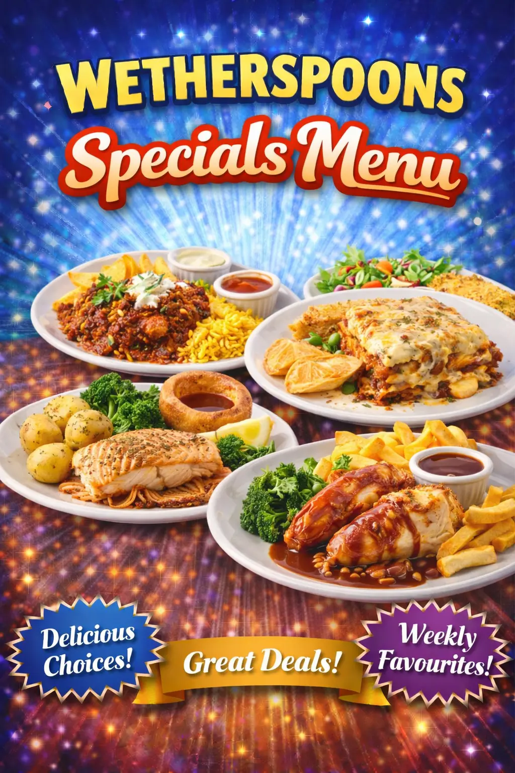 wetherspoons specail menu